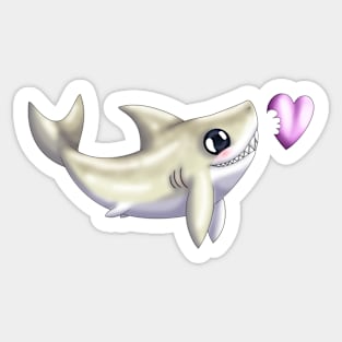 Shark Bites! (Tan) Sticker